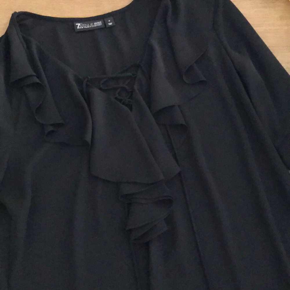 Ruffled Bell Sleeve Blouse